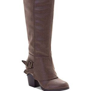 NWT wide calf brown  6.5 American Rag riding boots